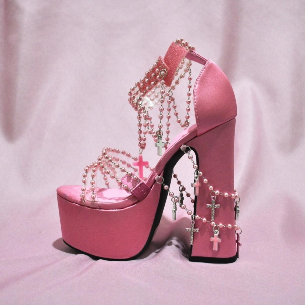 Sugar Thrillz Sweet Revelation Platform Heels (Size 5)